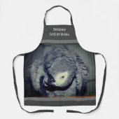 Gekke African Grey Parrot gepersonaliseerd Schort (Voorkant)