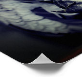 Gekke Afrikaanse grijze papegaai Poster (Hoek)