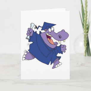 gekke afstuderen afstuderen hippo cartoon kaart