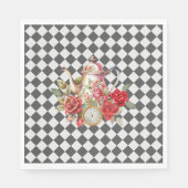 Gekke Alice Mad Hatter Wonderland Verjaardag Servet (Voorkant)
