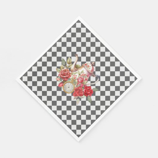 Gekke Alice Mad Hatter Wonderland Verjaardag Servet (Hoek)