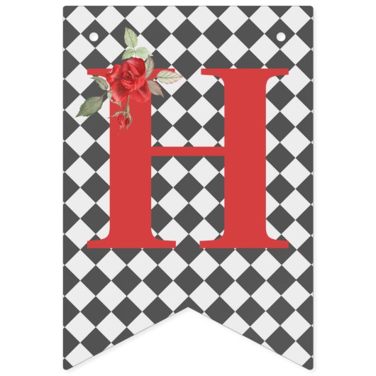 Gekke Alice Mad Hatter Wonderland Verjaardag Vlaggetjes (Tweede vlag)