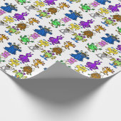 Gekke Aliens-omslagpapier Cadeaupapier (Hoek)