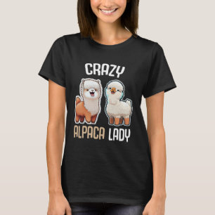 Gekke Alpaca Dame Dames Grappige Alpaca Lama Diere T-shirt