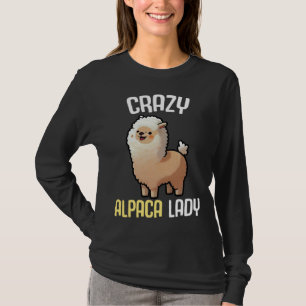 Gekke Alpaca Dame Dames Grappige Alpaca Lama Diere T-shirt