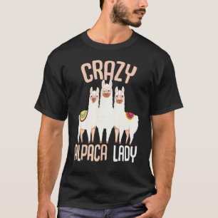 Gekke Alpaca Dame Vrouwen Alpaca Lama T-shirt