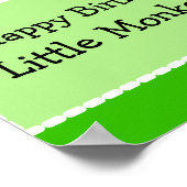 Gekke apen Aangepaste Birthday Banner Poster (Hoek)