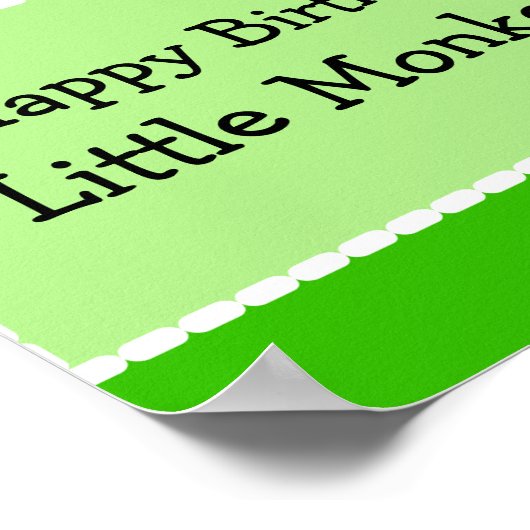 Gekke apen Aangepaste Birthday Banner Poster (Hoek)