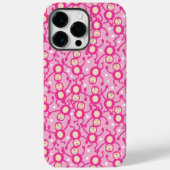 Gekke apen in roze patroonvlinderbloemigen Kinder Case-Mate iPhone Case (Achterkant)