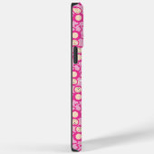 Gekke apen in roze patroonvlinderbloemigen Kinder Case-Mate iPhone Case (Achterkant / Rechts)