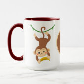 gekke apendame voegt tekst toe mok (Links)