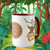 gekke apendame voegt tekst toe mok