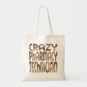 Gekke apotheek technicus in zilver tote bag