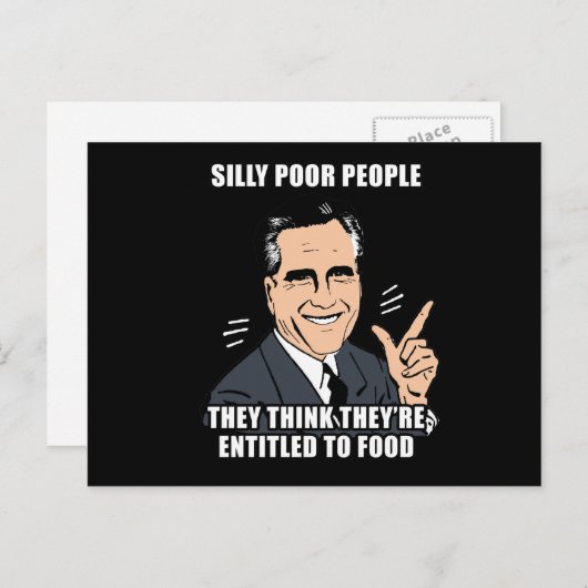 GEKKE ARME MENSEN DENKEN DAT ZE RECHT HEBBEN OP VO BRIEFKAART (Voorkant / Achterkant)