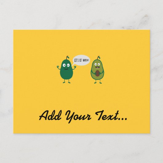 gekke avocado's briefkaart (Voorkant)