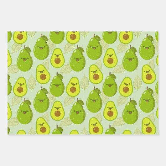 Gekke Avocados Wrapping Paper Set (Voorkant)