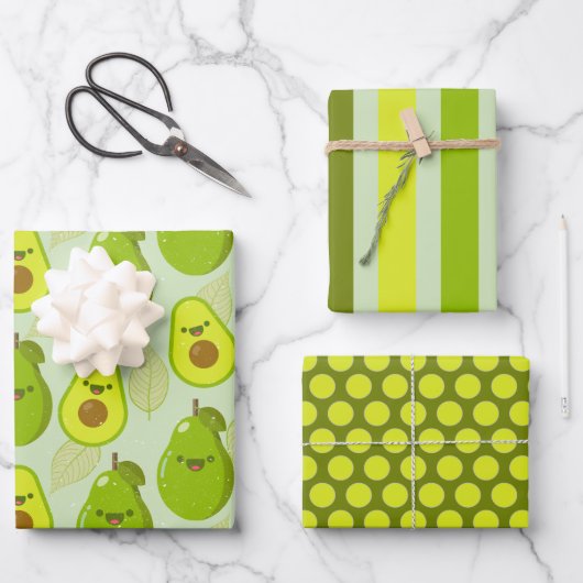 Gekke Avocados Wrapping Paper Set (Voorkant)