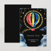 Gekke Avontuur Heet Lucht Ballon Verjaardag Bedankkaart (Voorkant / Achterkant)
