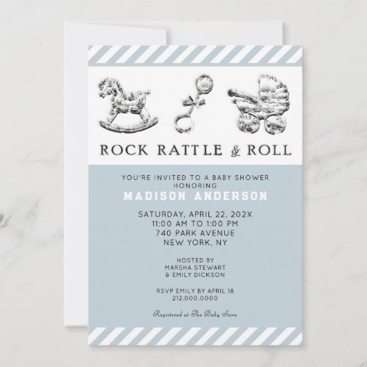 Gekke babyshower uitnodiging (Voorkant)