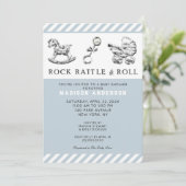 Gekke babyshower uitnodiging (Staand voorkant)