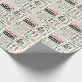 Gekke BBQ: grillige Doodle Art Cadeaupapier (Hoek)