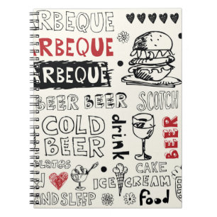 Gekke BBQ: grillige Doodle Art Notitieboek