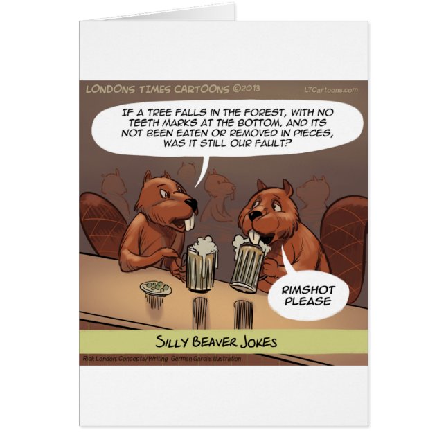Gekke Beaver Jokes Funny Cartoon (Voorkant)