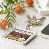 Gekke Beaver Jokes Funny Cartoon Sleutelhanger (Zijkant)