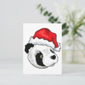 Gekke Beer in een kerst pet Feestdagenkaart (Staand voorkant)