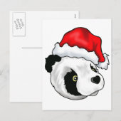 Gekke Beer in een kerst pet Feestdagenkaart (Voorkant / Achterkant)