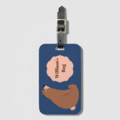 Gekke Beer marinescheepvaart Bagagelabel (Voorkant (verticaal))