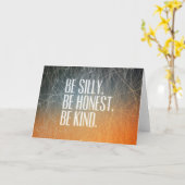 Gekke ben Eerlijk is - Motivatie Citaat Kaart (Gele Bloem)