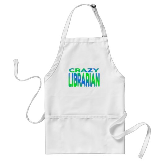 Gekke bibliothecaris standaard schort (Voorkant)