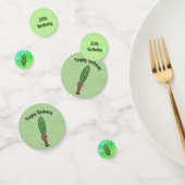 Gekke Big Green Pickle Head Man Verrast Gezicht Confetti (Groep)