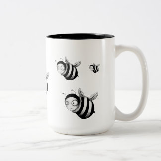 Gekke bijen tweekleurige koffiemok