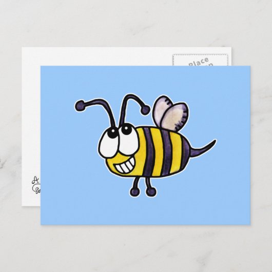 Gekke bijengod houdt van mij alleen omdat briefkaart (Voorkant / Achterkant)