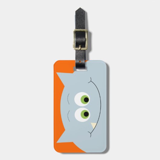 Gekke blauw Bagagelabel (Voorkant verticaal)