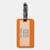 Gekke blauw Bagagelabel (Achterkant verticaal)