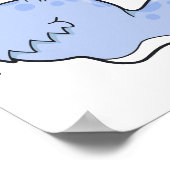 gekke blauw monster poster (Hoek)