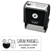 Gekke Blob Creatures Kokosnoot Drink Retouradres Zelfinktende Stempel (In situ)