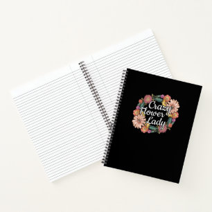 Gekke bloem dame - Zinnia tuinman Notitieboek