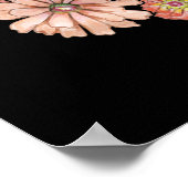 Gekke bloem dame - Zinnia tuinman Poster (Hoek)