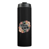 Gekke bloem dame - Zinnia tuinman Thermosbeker (Voorkant)