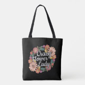 Gekke bloem dame - Zinnia tuinman Tote Bag (Achterkant)