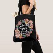 Gekke bloem dame - Zinnia tuinman Tote Bag (Dichtbij)
