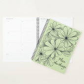 Gekke bloemen op Limoen Cream Planner (Display)