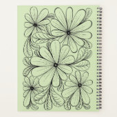 Gekke bloemen op Limoen Cream Planner (Achterkant)