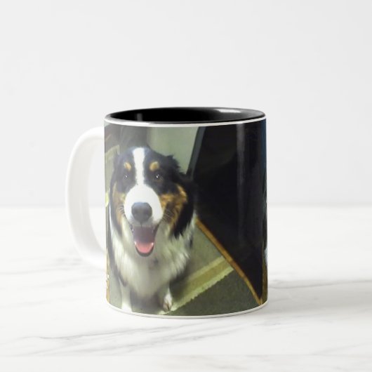 Gekke "Bo"-Mok Tweekleurige Koffiemok (Voorkant links)