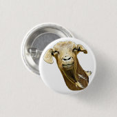 gekke Boerderij van geitenvlees Ronde Button 3,2 Cm (Voorkant /achterkant)