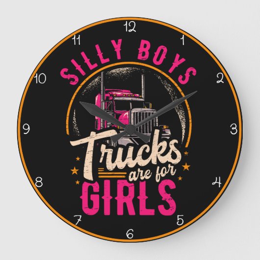 Gekke bootjes zijn voor meisjes grote klok (Voorkant)